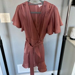 Showpo mauve tie dress